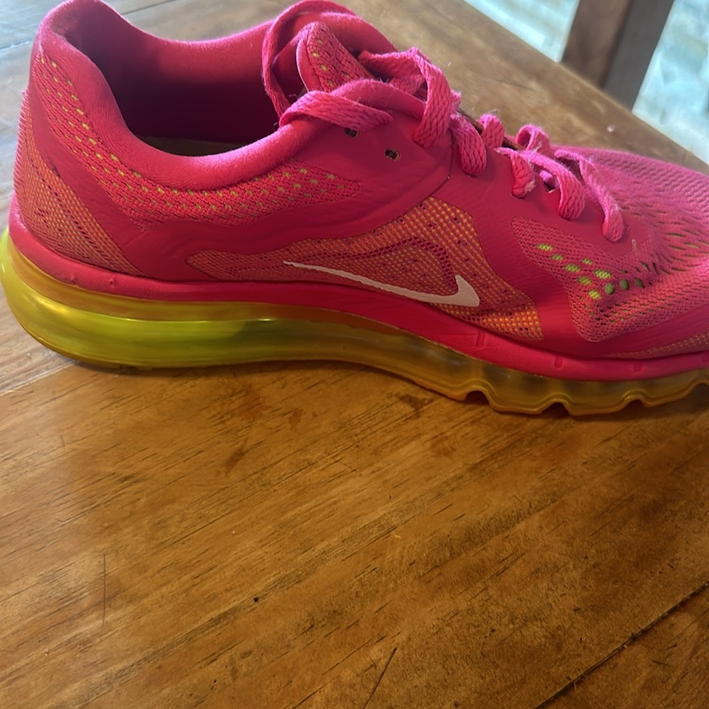 Nike Air Max Women's Pink Yellow Running US Shoes Tennis - Picture 8 of 11